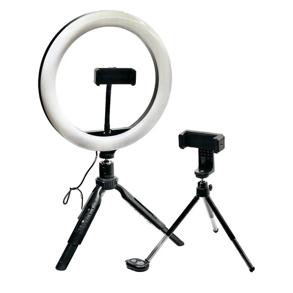 10" LED Ring Light Selfie Influencer  with Tripod Stand & Phone Holder  & Remote - Picture 3 of 12
